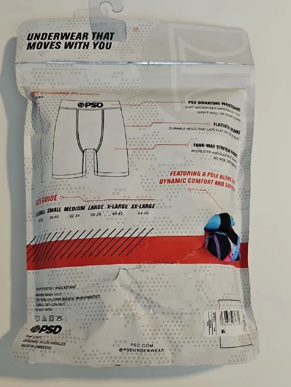 PSD Men’s XXL Boxer Briefs - Two 2packs 